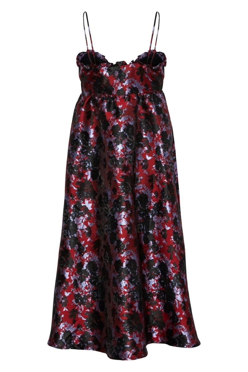 Y.A.S - Kjole - YAS Roos Strap Midi Dress - Rio Red