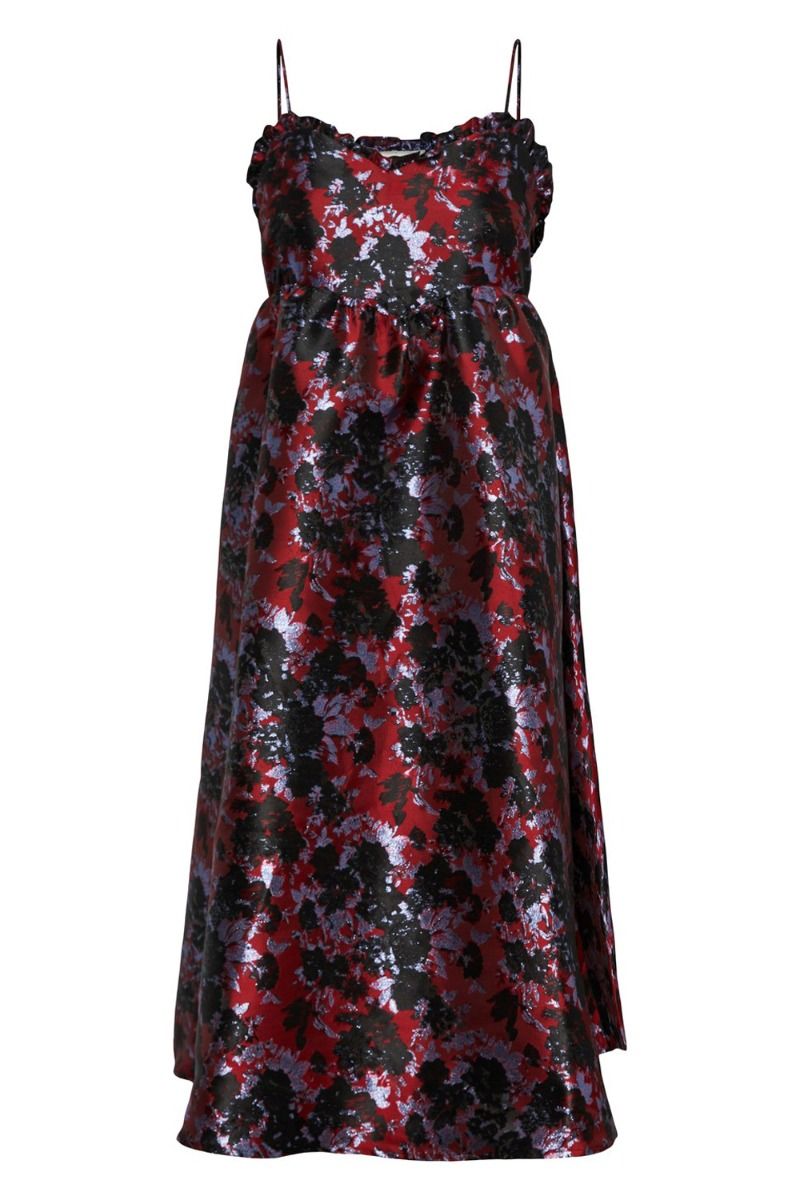 Y.A.S - Kjole - YAS Roos Strap Midi Dress - Rio Red