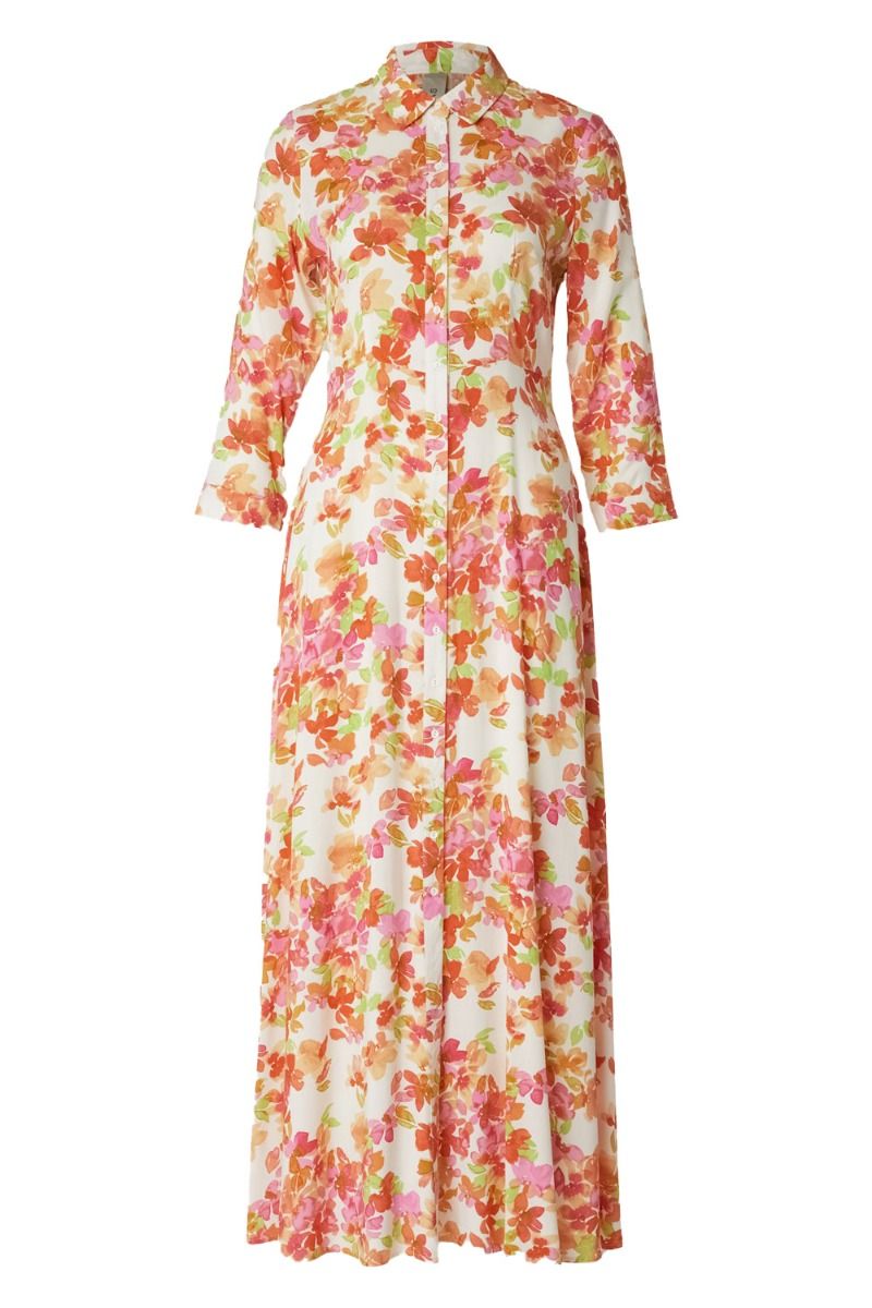 Y.A.S - Kjole - YAS Savanna Long Shirt Dress S. - Almond Peach