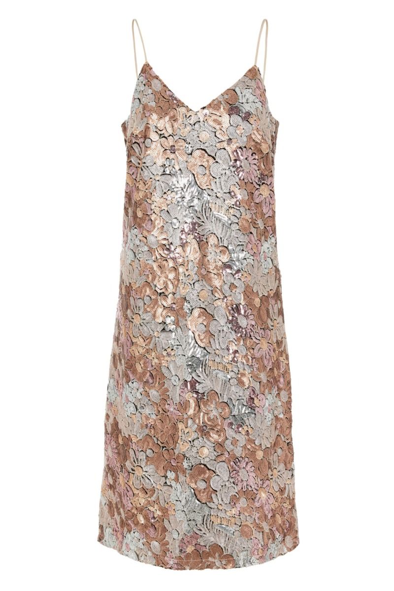 Y.A.S - Kjole - Sequenza SL Midi Dress - Black/Rose/Silver