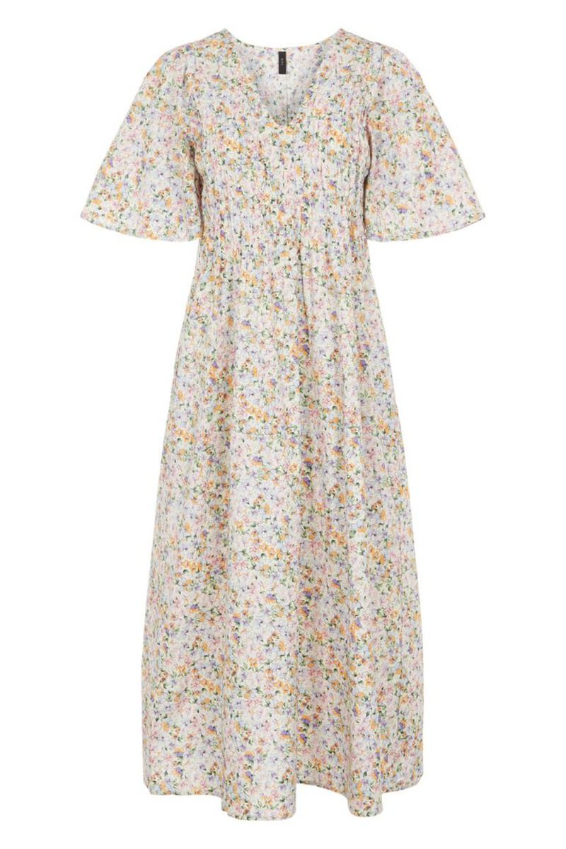 Y.A.S - Kjole - Veja 2/4 Long Dress - Eggnog