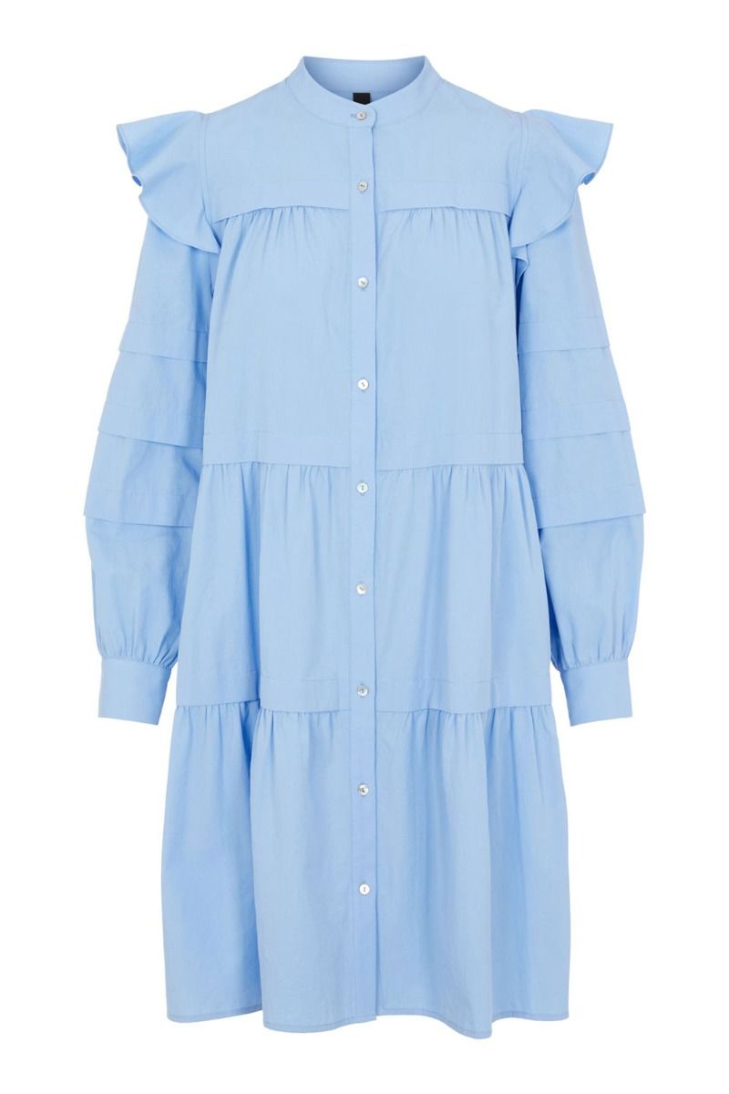 Y.A.S - Kjole - Violi LS Shirt Dress - Vista Blue