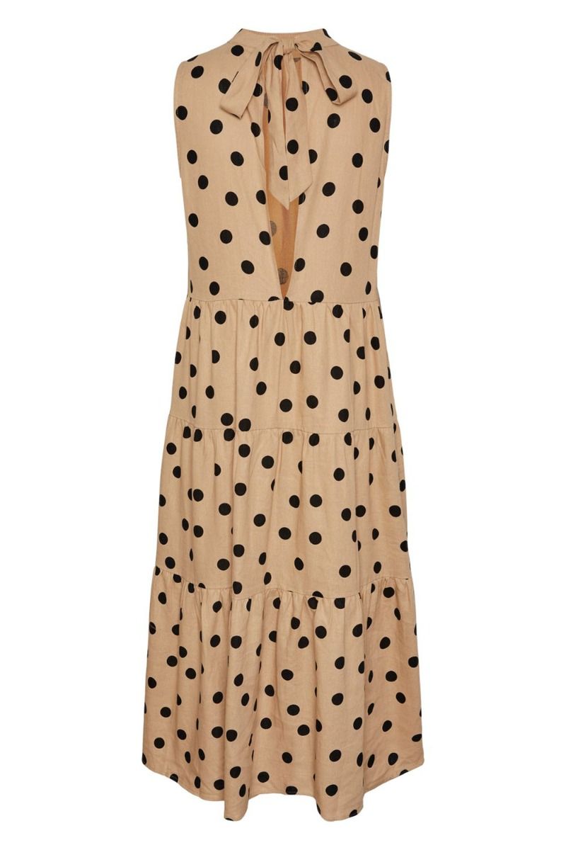 Y.A.S - Kjole - Yas Line Sl Midi Dress - Ginger Root