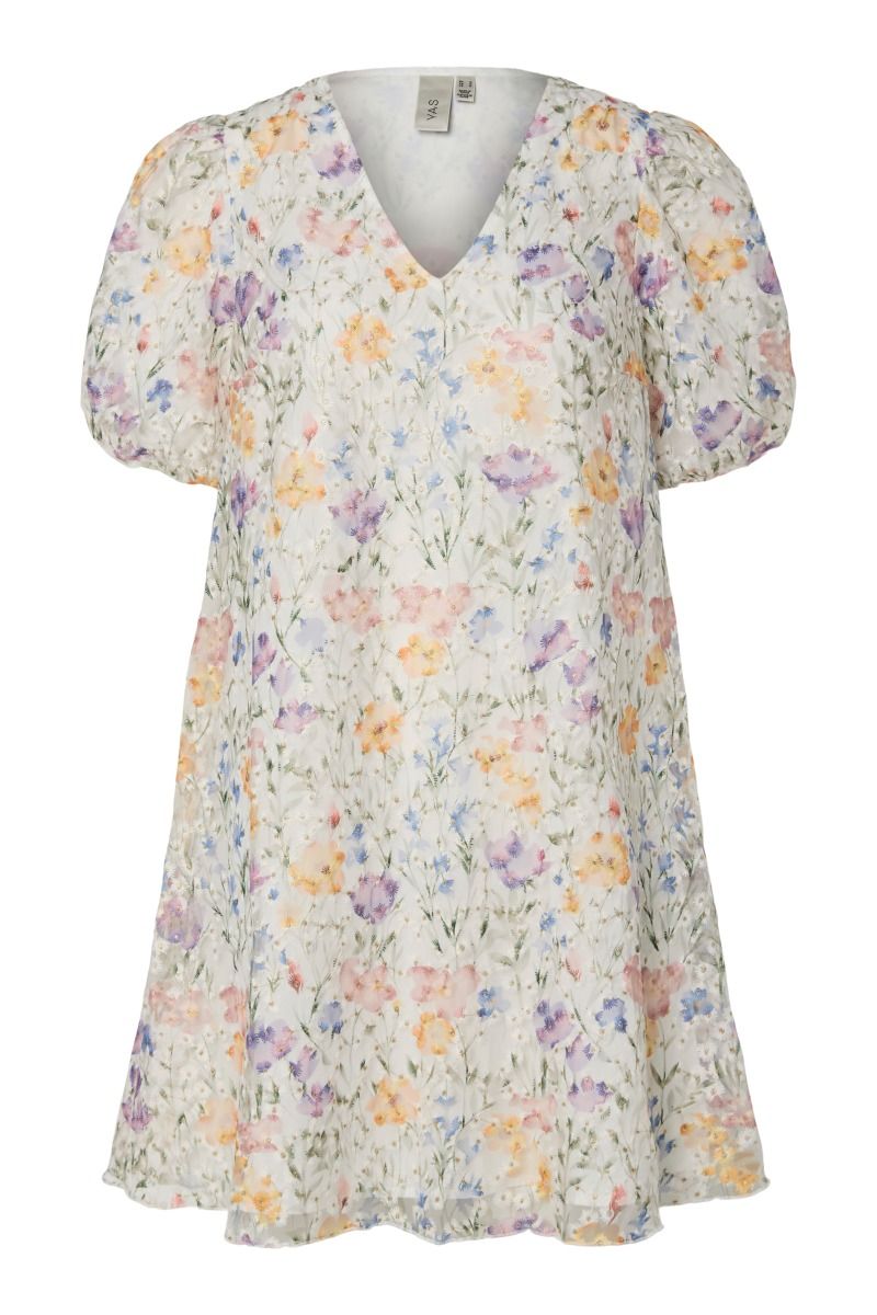 Y.A.S - Kjole - Yas Leanna Ss Dress S. - Show Star White