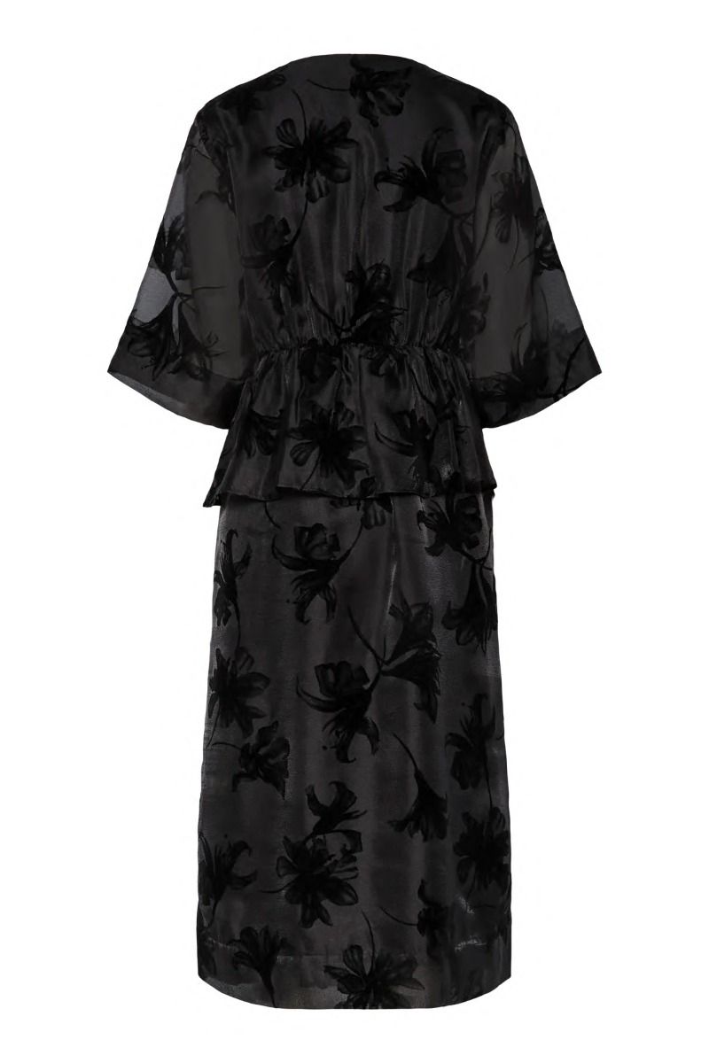 Y.A.S - Kjole - Lingu 3/4 Midi Dress - Black