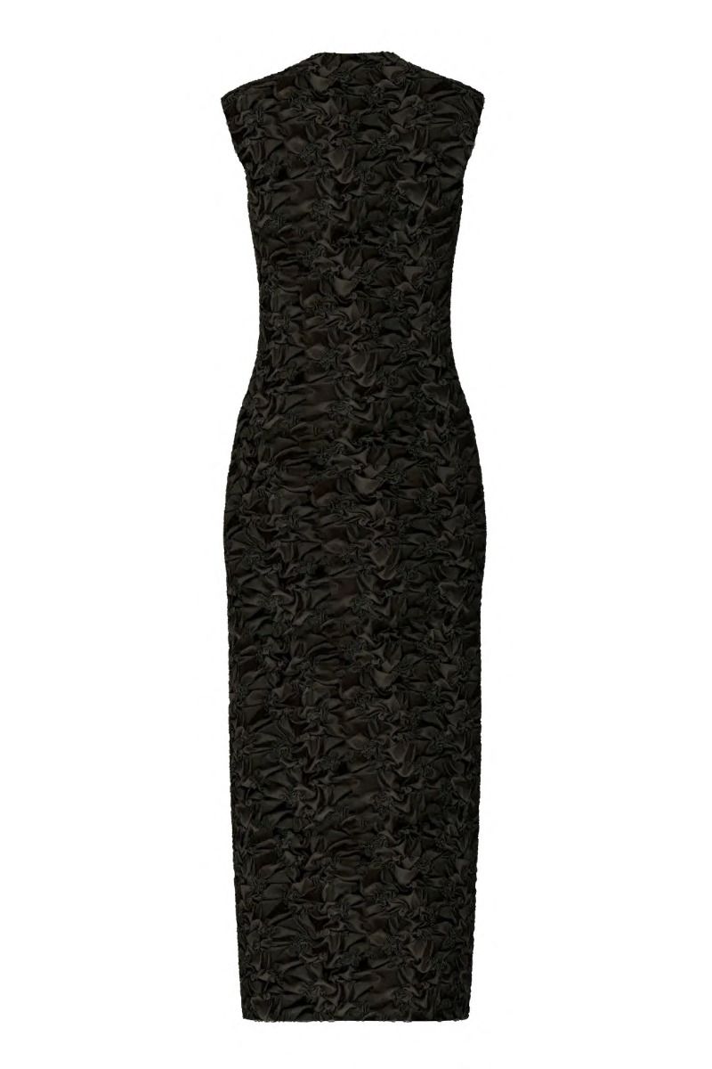 Y.A.S - Kjole - Mera SL Long Dress - Black