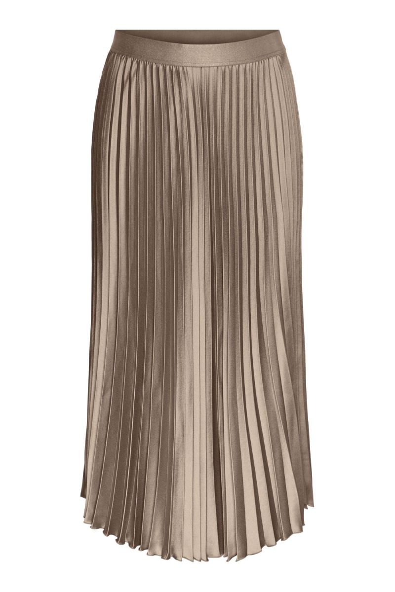 Y.A.S - Nederdel - YAS Celine Hw Midi Skirt S. - Fungi