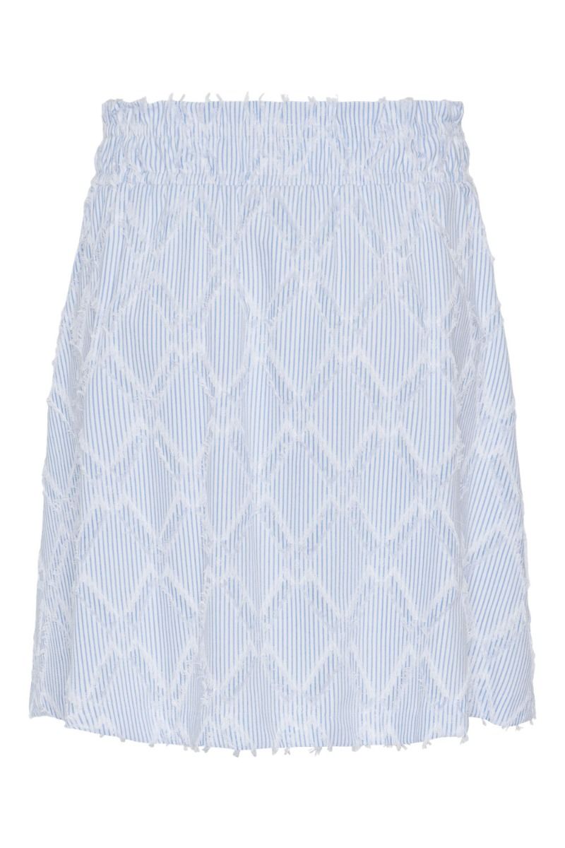 Y.A.S - Nederdel - YAS Leo HW Short Skirt - EX Star White