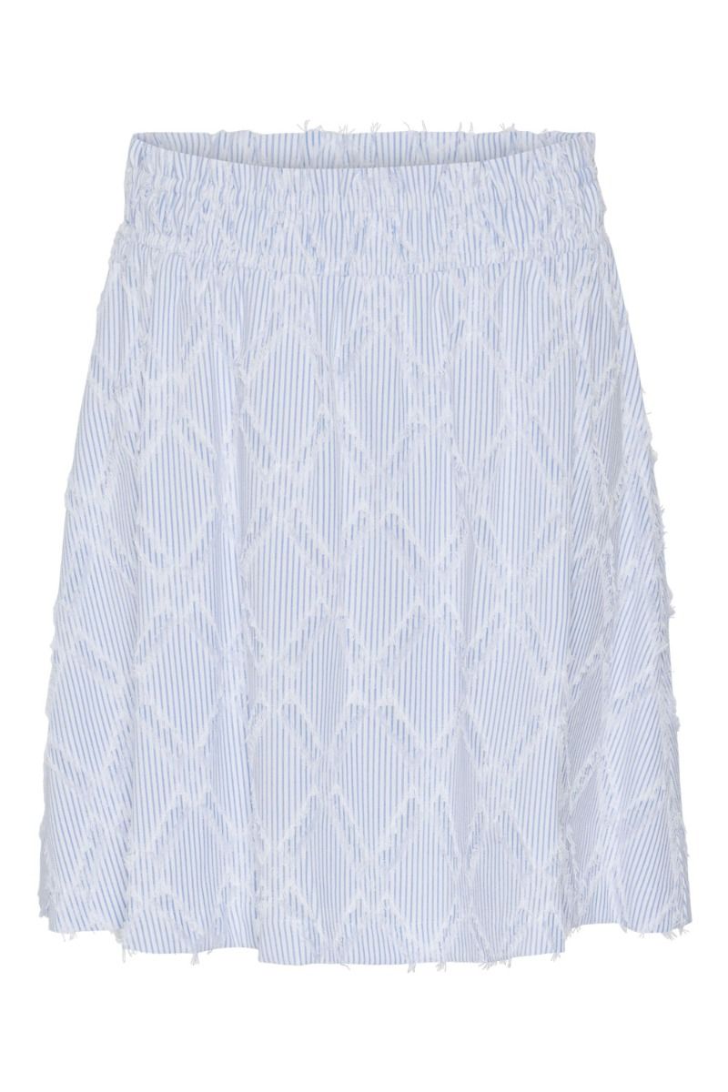 Y.A.S - Nederdel - YAS Leo HW Short Skirt - EX Star White