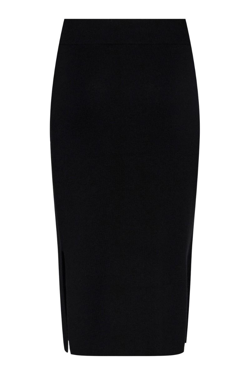 Y.A.S - Nederdel - Sassi Hw Midi Knit Skirt S. - Black