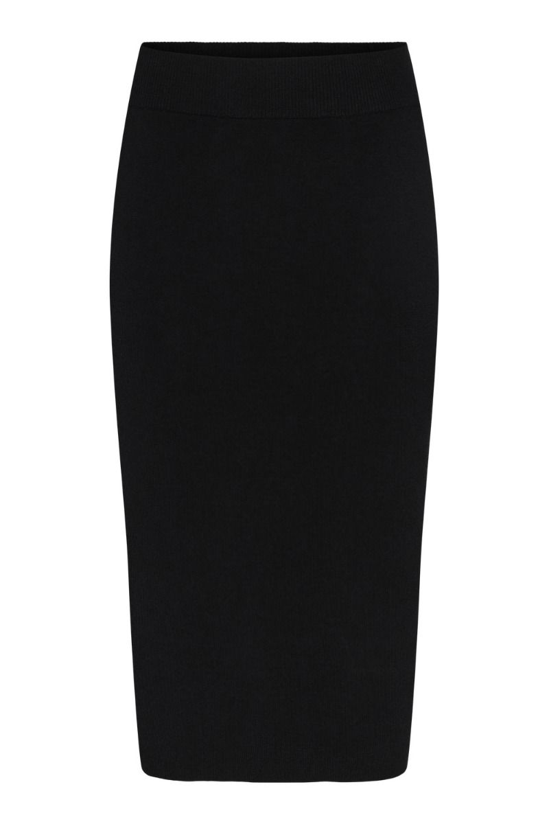 Y.A.S - Nederdel - Sassi Hw Midi Knit Skirt S. - Black