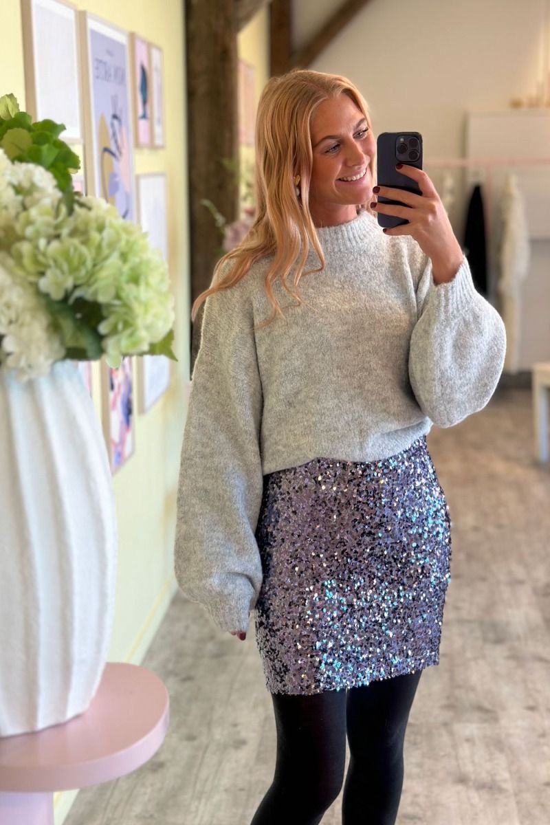 Y.A.S - Nederdel - Yasspena Hmw Skirt - Silver Bullet