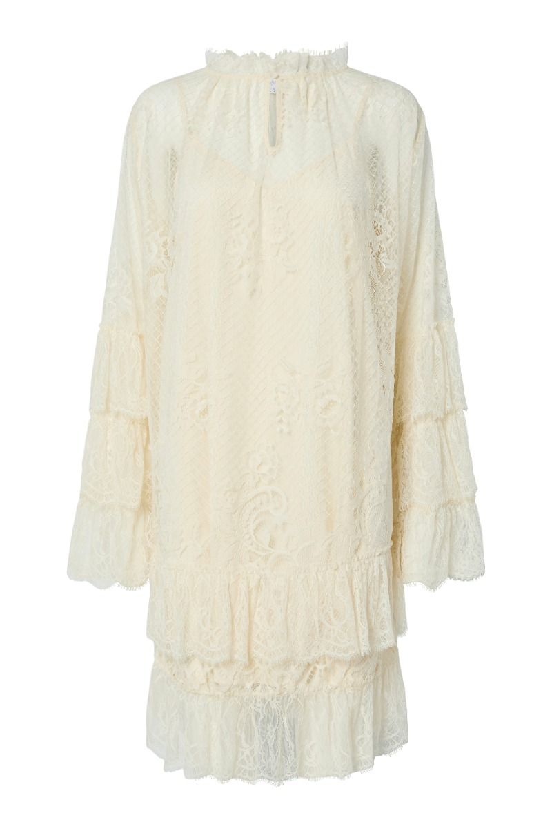 Y.A.S - Kjole - Neo Ls Lace Dress - Birch