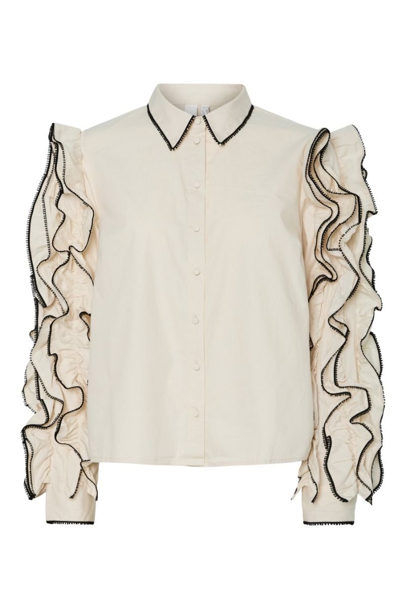 Y.A.S - Bluse - Yasreala Ls Shirt - Birch