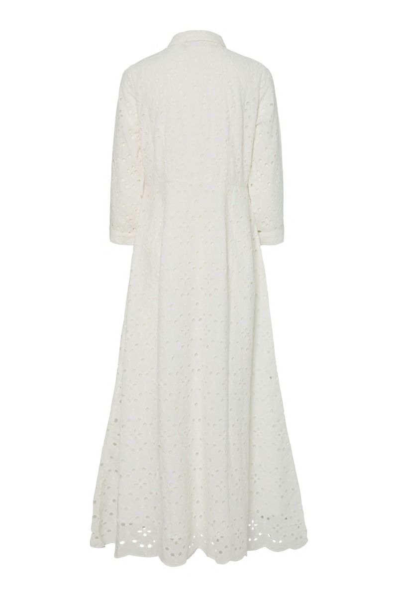 Y.A.S - Kjole - Savanno Long Shirt Dress - Star White 