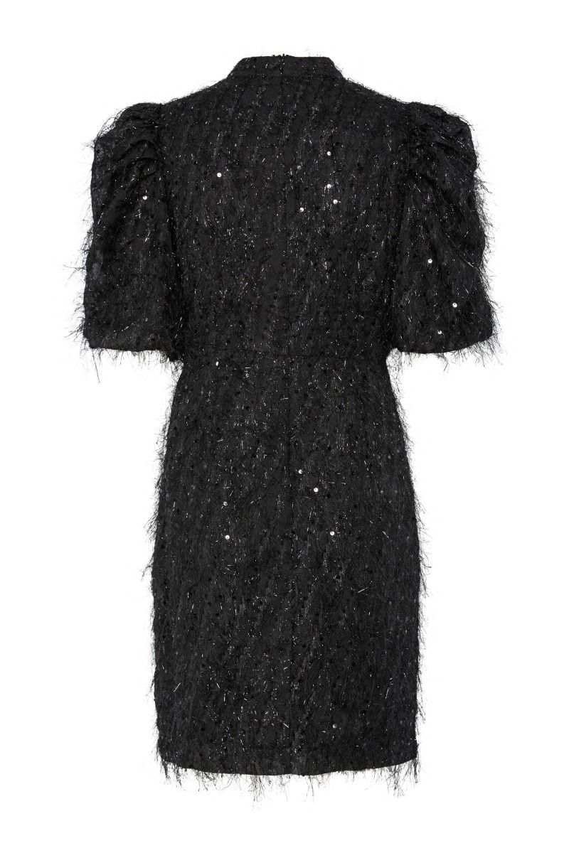 Y.A.S - Kjole - Ilza 2/4 Sequin Dress - Black 