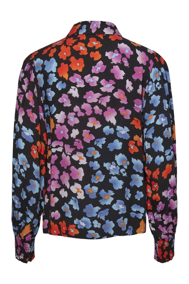 Y.A.S - Skjorte - YAS Alira LS Shirt S. - Black/Liro Print