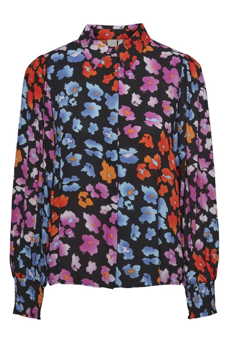 Y.A.S - Skjorte - YAS Alira LS Shirt S. - Black/Liro Print