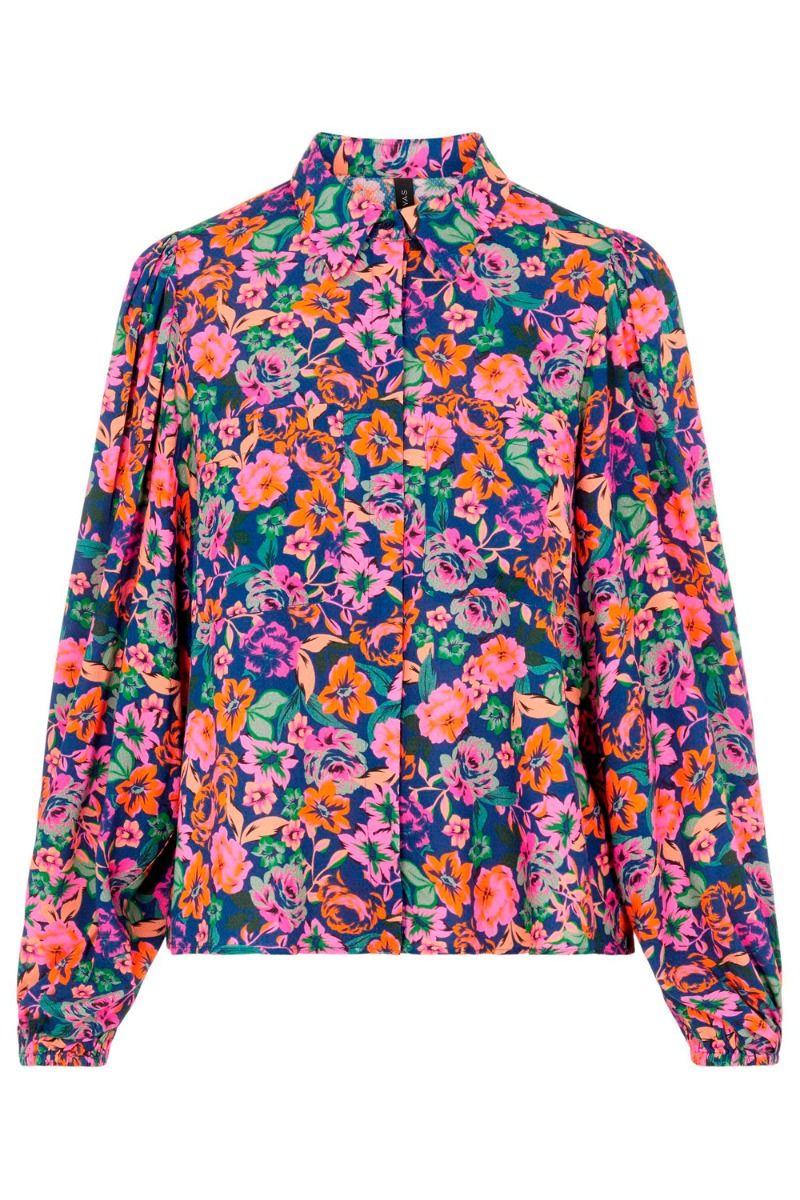 Y.A.S - Skjorte - Alira LS Shirt - Navy Peony/Alira 