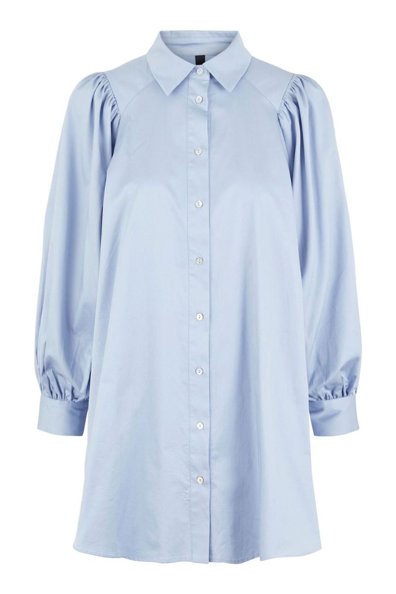 Y.A.S - Skjorte - YAS Evelyn 7/8 Long Shirt - Kentucky Blue
