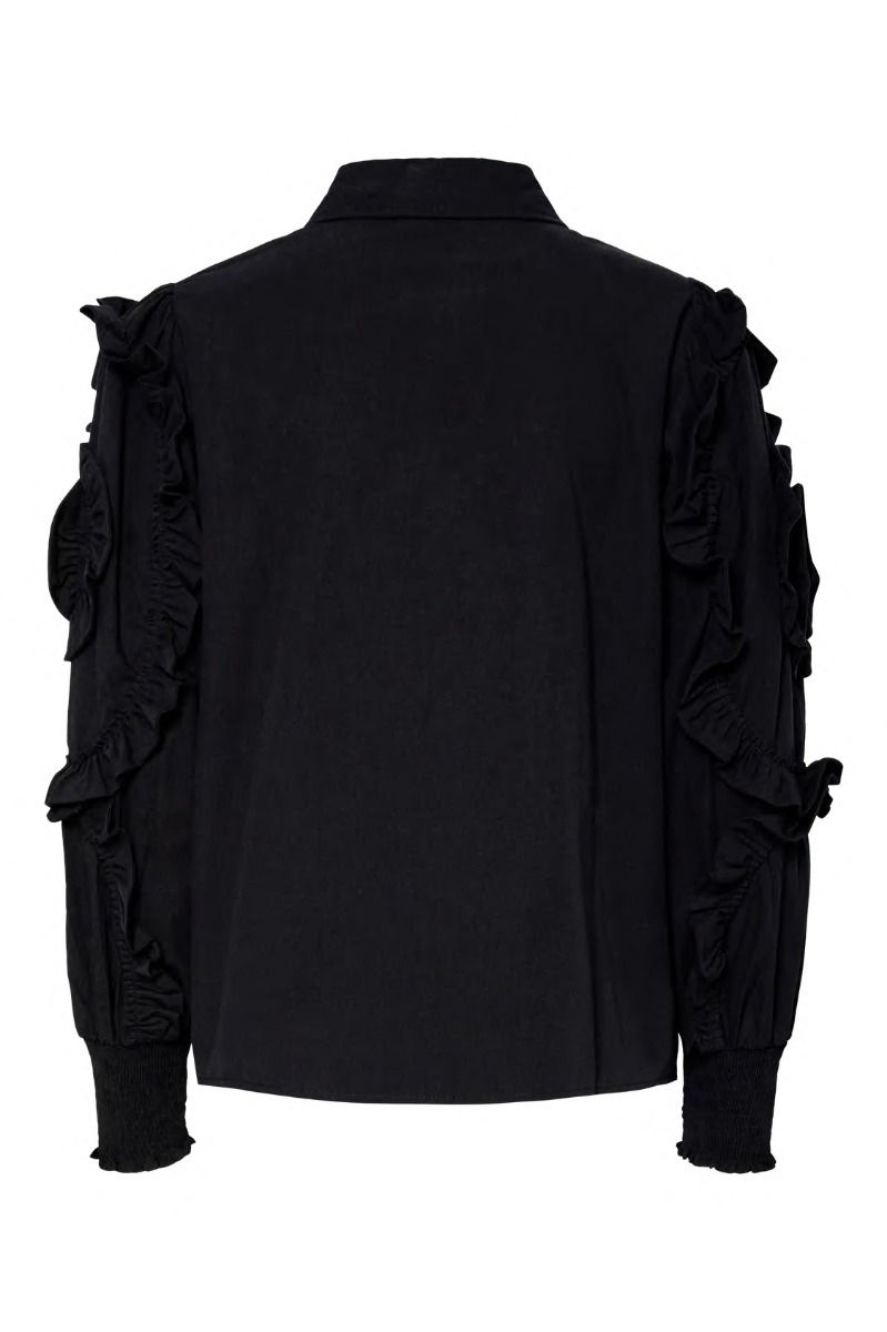 Y.A.S - Skjorte - Yasfrima Ls Shirt - Plain Black