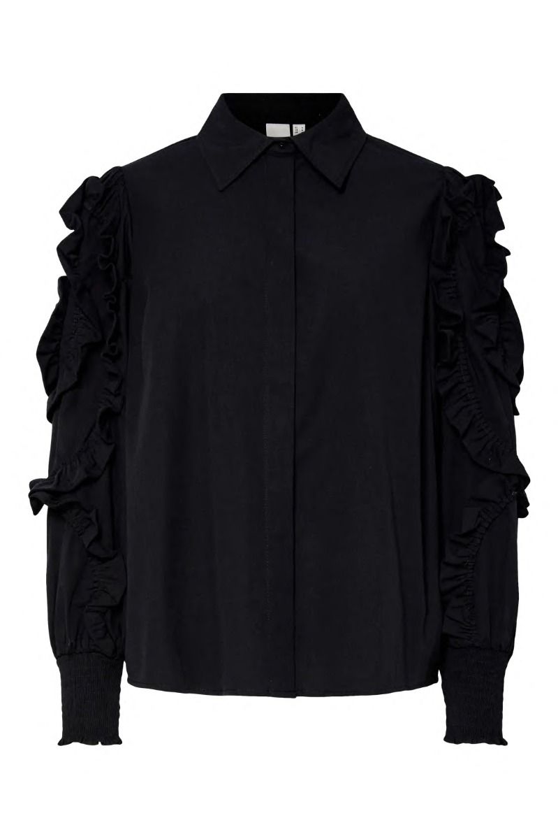 Y.A.S - Skjorte - Yasfrima Ls Shirt - Plain Black