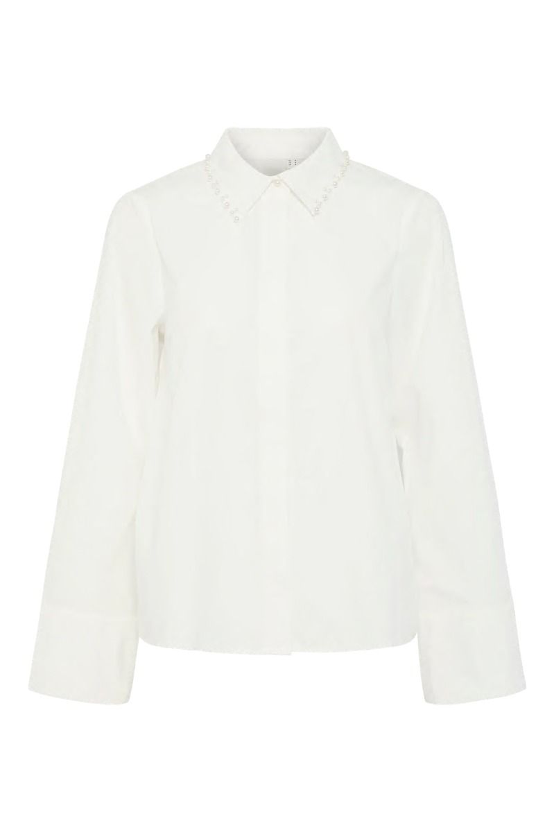 Y.A.S - Skjorte - YAS Kimmea Ls Shirt - Star White