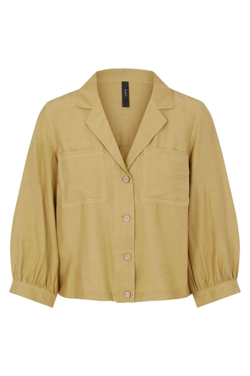 Y.A.S - Skjorte - Leno Shirt - Khaki