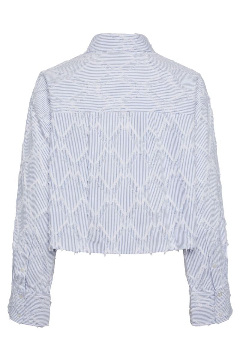 Y.A.S - Skjorte - YAS Leo LS Short Shirt - EX Star White