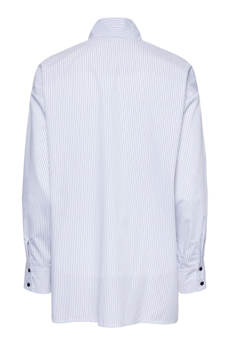Y.A.S - Skjorte - YAS Loma Ls Stripe Shirt S. - Star White
