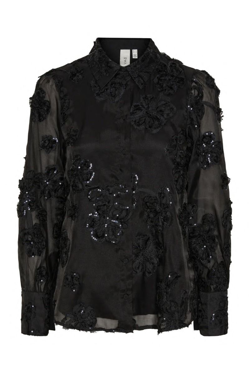 Y.A.S - Skjorte - YAS Frima Ls Shirt S. - Glitter Black