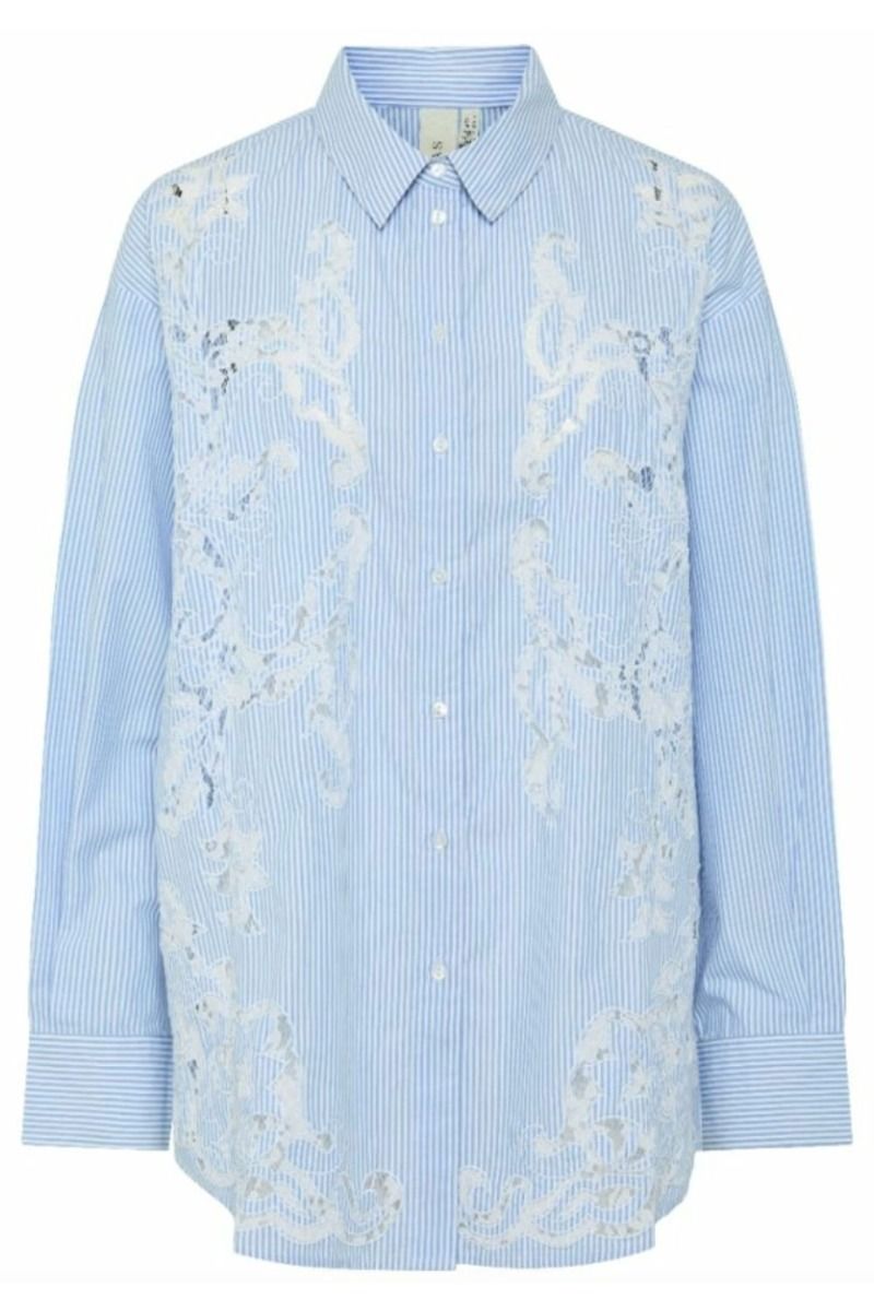 Y.A.S - Skjorte - Yaszery Ls Shirt - Ex Vista Blue