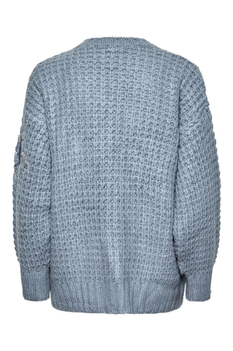 Y.A.S - Strik - Yasfinda Ls Knit Pullover - Dusty Blue