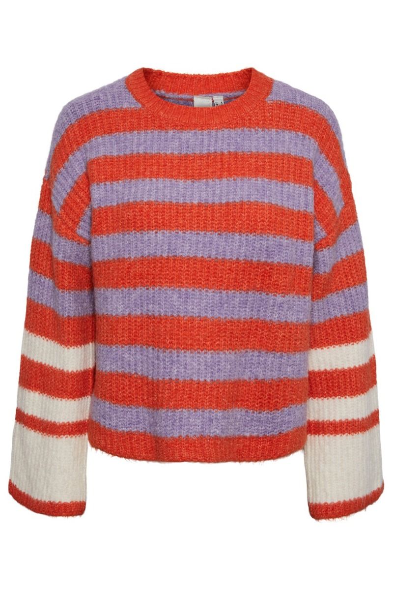 Y.A.S - Strik - Jacaranda LS Knit Pullover - Jacaranda