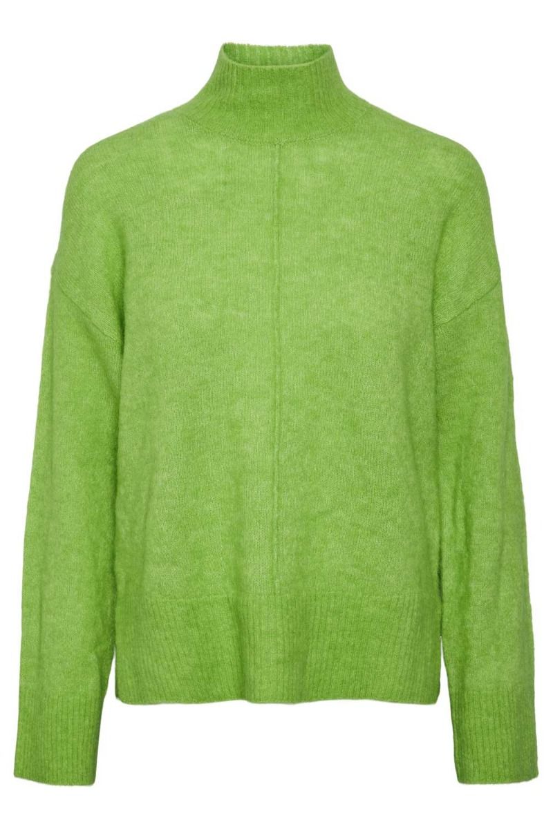 Y.A.S - Strik - YAS Nelloseam LS Knit Pullover - Jasmine Green