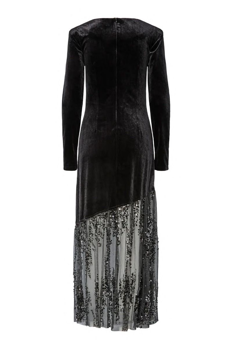 Y.A.S - Kjole - Tera LS Long Dress - Black (Levering midt oktober)