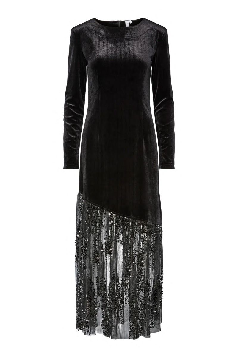 Y.A.S - Kjole - Tera LS Long Dress - Black (Levering midt oktober)