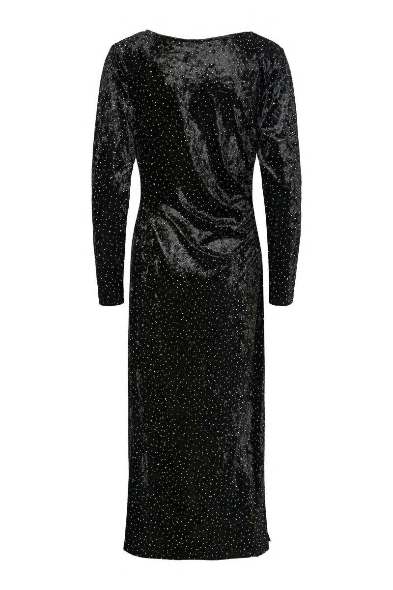 Y.A.S - Kjole - Tillia LS Velvet Long Dress - Black 