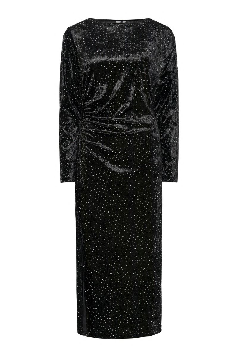 Y.A.S - Kjole - Tillia LS Velvet Long Dress - Black 
