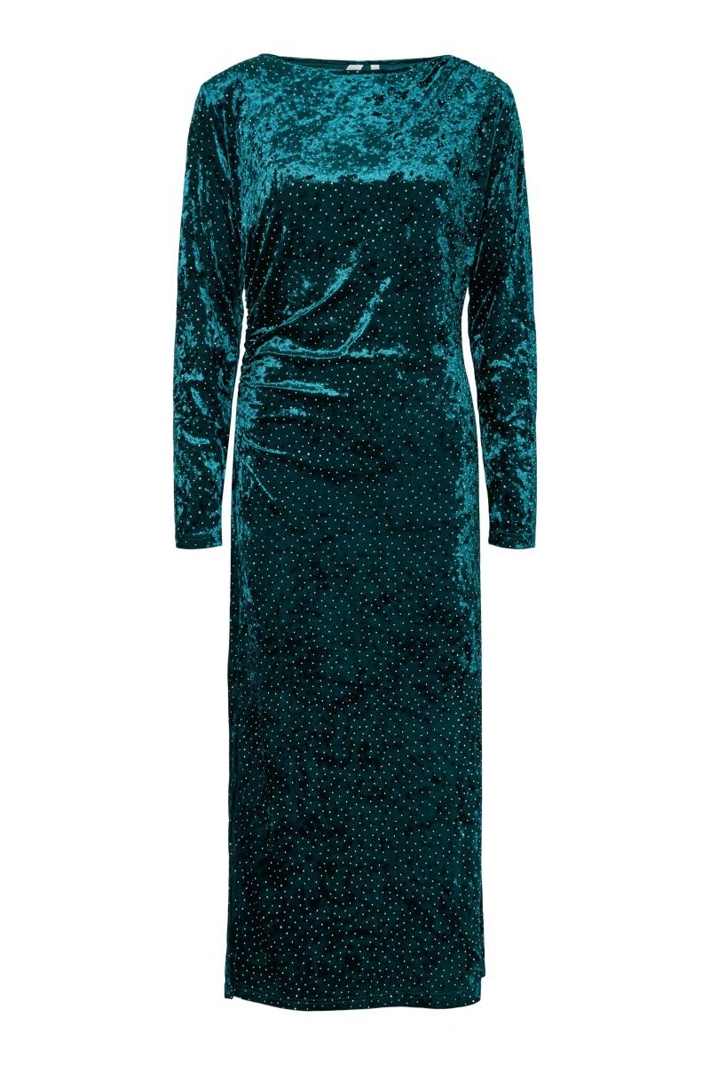 Y.A.S - Kjole - Tillia LS Velvet Long Dress - Ponderosa Pine