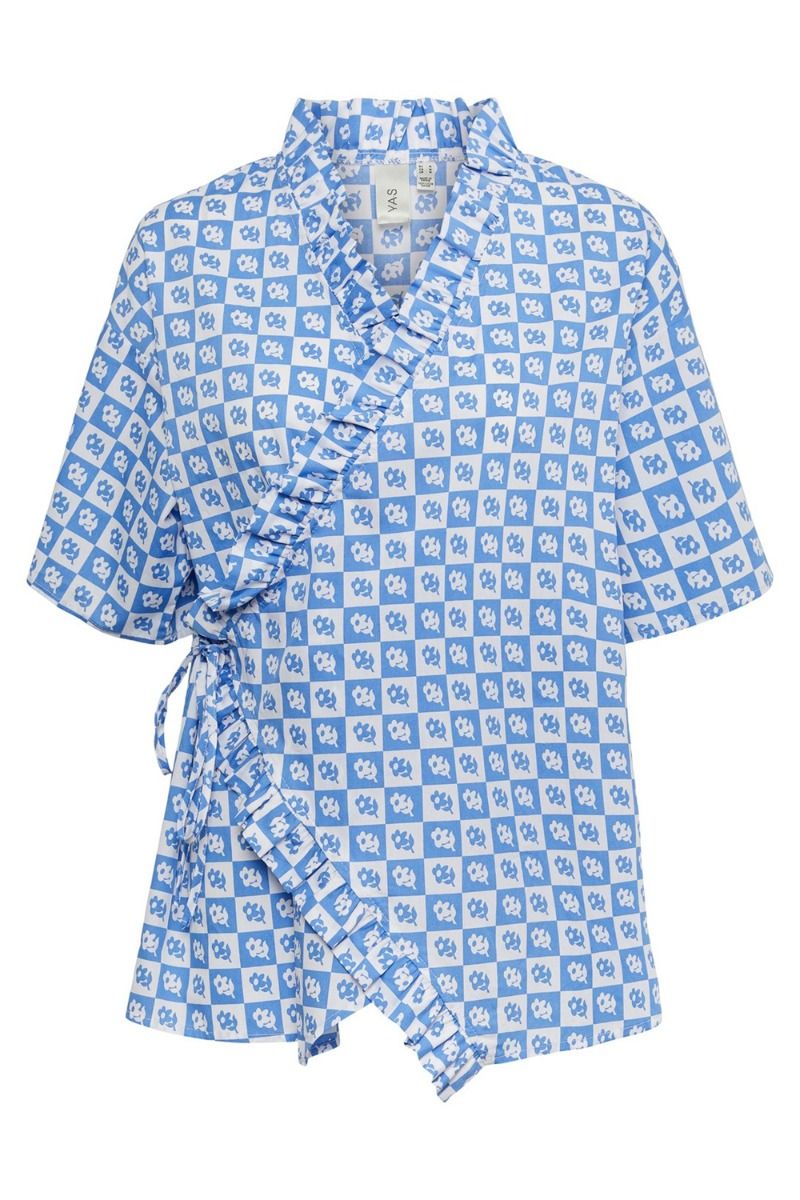 Y.A.S - Top - YAS Sporty 2/4 Wrap Top S. - Provence