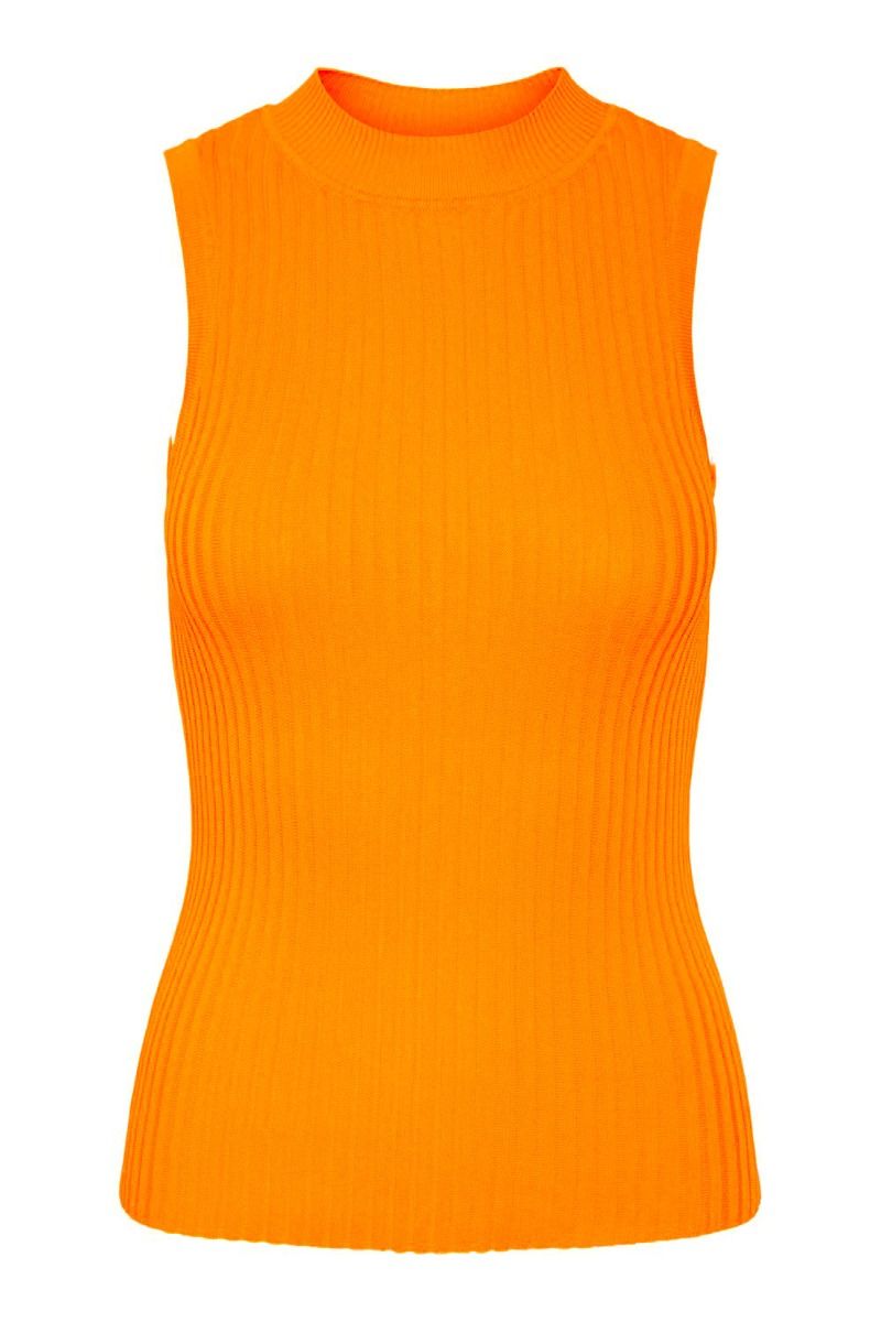 Y.A.S - Top - YAS Tanki SL Knit Top - Mock Orange