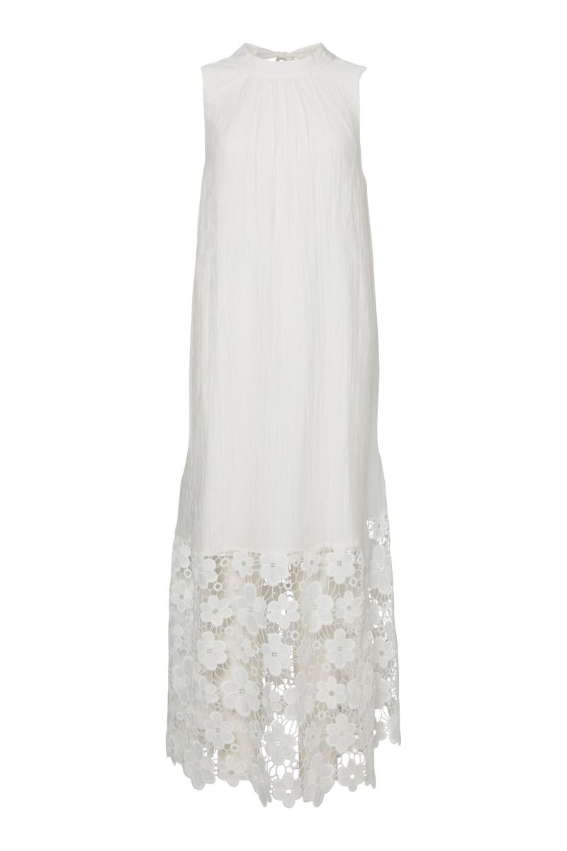 Y.A.S - Kjole - Yastwigsy Sl Ankle Dress - Star White