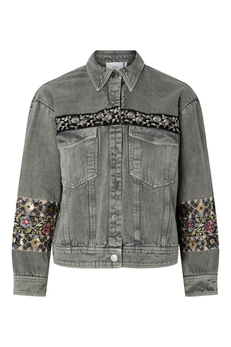 Y.A.S - Jakke - Yasvision Ls Oversize Jacket - Fest Medium Grey Denim