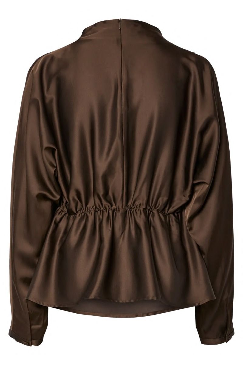 Y.A.S - Bluse - Yera LS Top - Chocolate Brown
