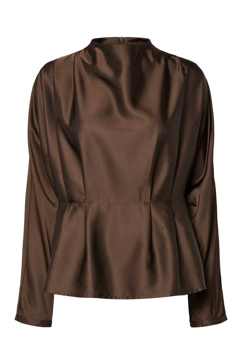 Y.A.S - Bluse - Yera LS Top - Chocolate Brown