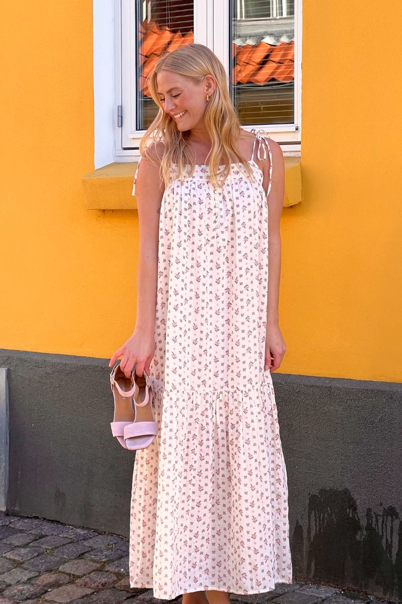 Y.A.S - Kjole - Yona Sl Ankle Dress S. - Star White 