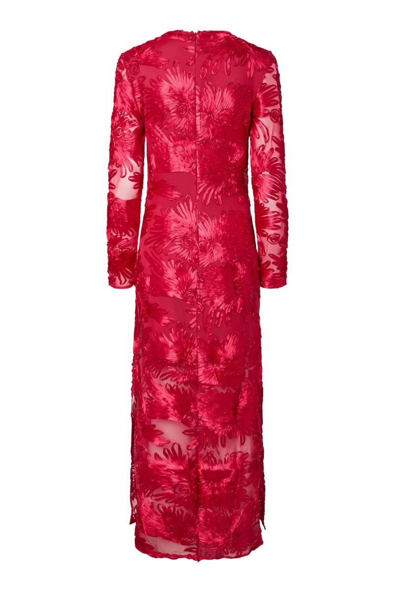 Y.A.S - Kjole - Floree LS Long Dress - D2D Persian Red