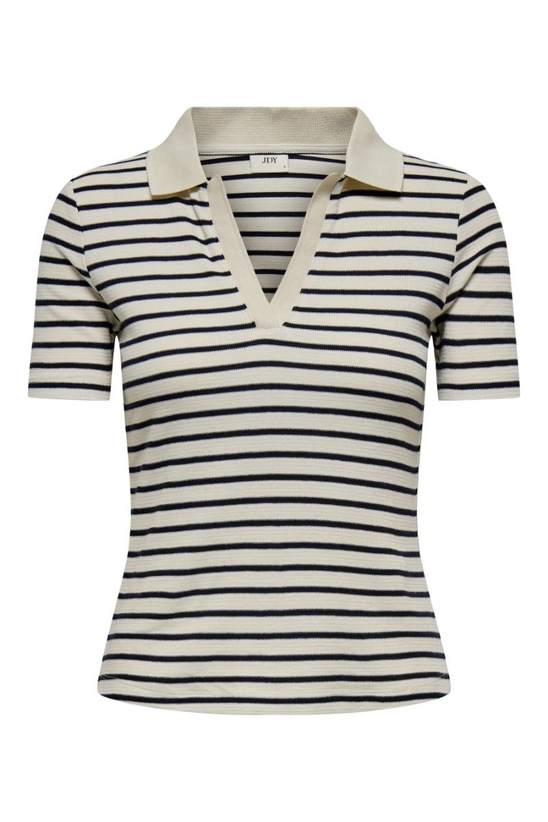 JDY - T-shirt - Roma S/S Polo Top - Tapioca