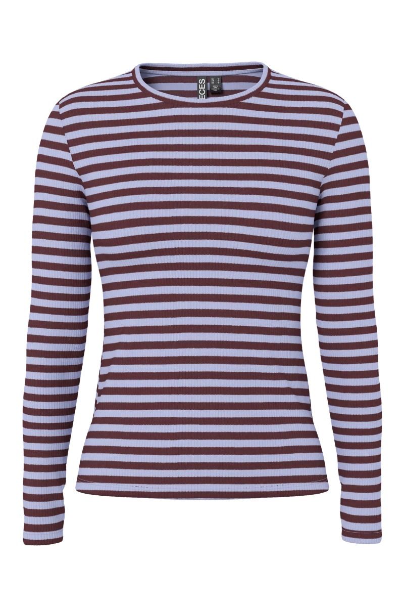 Pieces - Bluse - Ruka LS Top - Tawny Port Baby Lavender